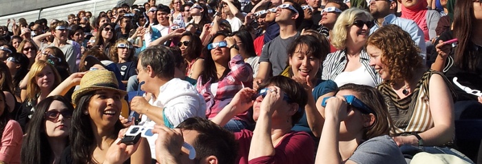 A small section of the crowd at the Department of Astronomy's Transit of Venus viewing event. (Photo by Gregory Paciga)